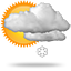 облачно с прояснениями, возможен снег