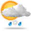 значительная облачность, небольшой дождь со снегом