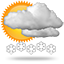облачно с прояснениями, снег