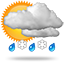 значительная облачность, дождь со снегом