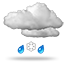 пасмурно, небольшой дождь со снегом
